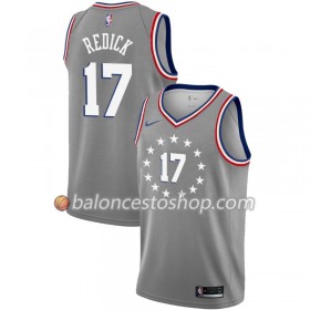 Camiseta Hombre NBA Philadelphia 76ers J.J. Redick 17 2018-19 Nike City Edition Gris Swingman